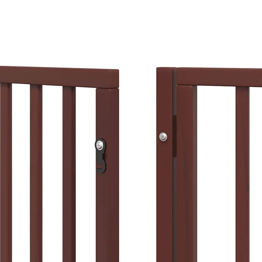 Barrière pour chien porte pliable 12 panneaux bois de peuplier - 9