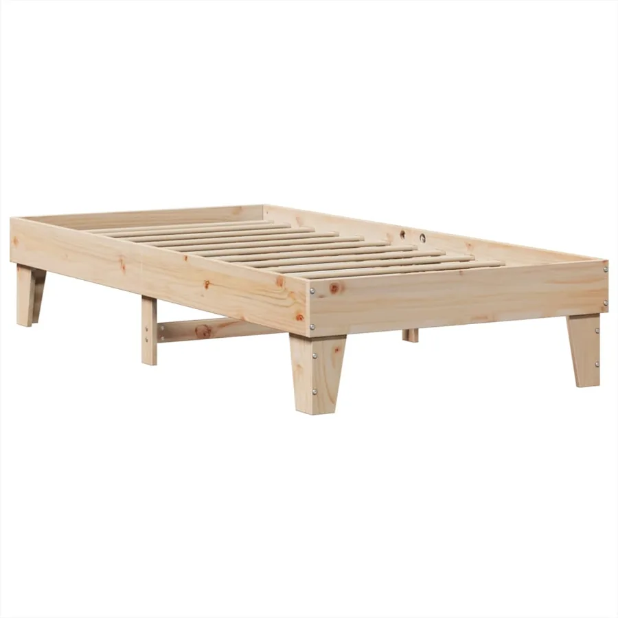 Cadre de lit sans matelas 90x190 cm bois de pin massif - 6