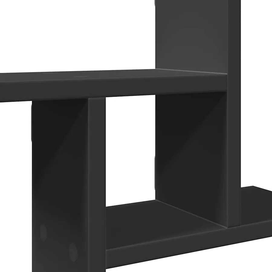 Étagères murales 2 pcs noir 38x12x38 cm bois d'ingénierie - 9