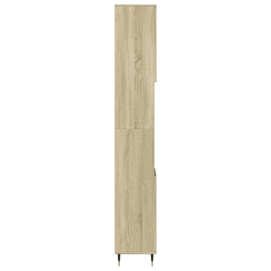 Armoire salle de bain chêne sonoma 30x30x190 cm - 5