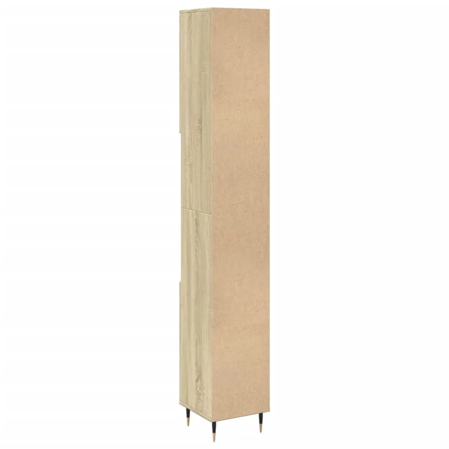 Armoire salle de bain chêne sonoma 30x30x190 cm - 6