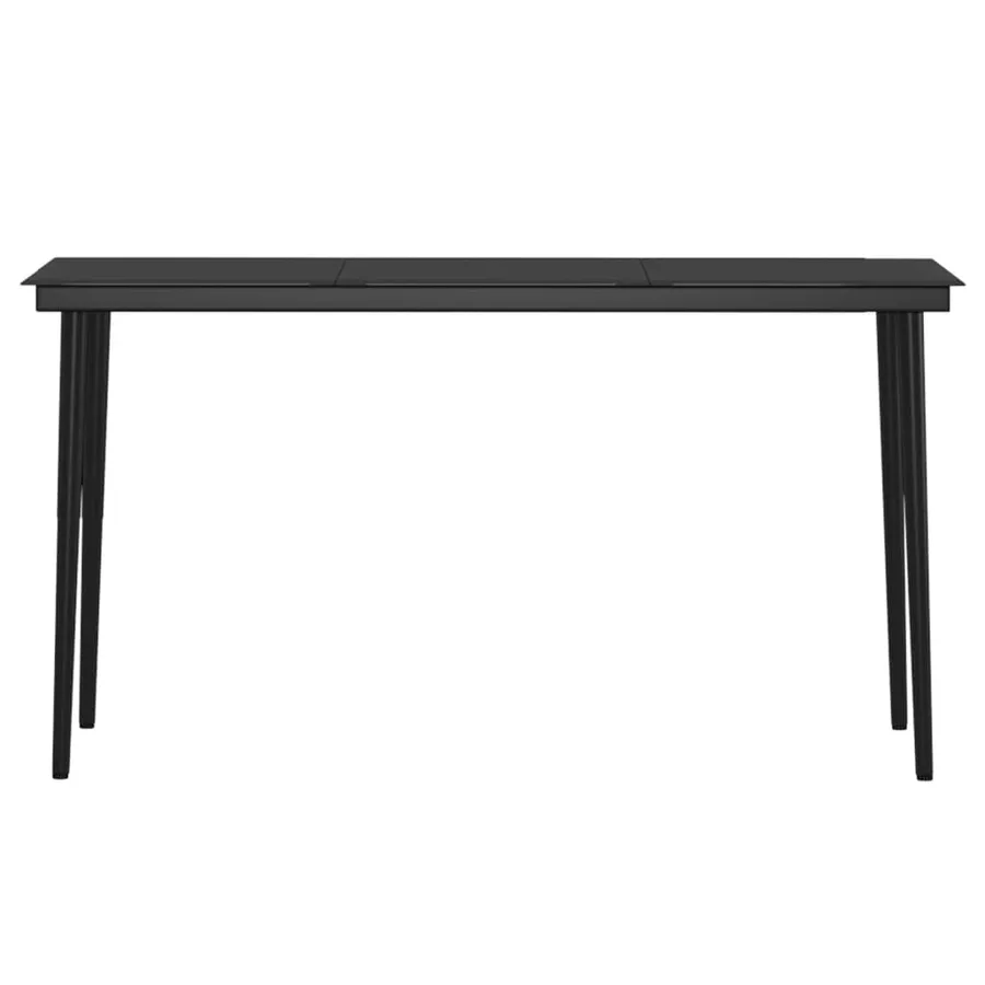 Ensemble à manger de jardin avec coussins 5 pcs Noir - 6