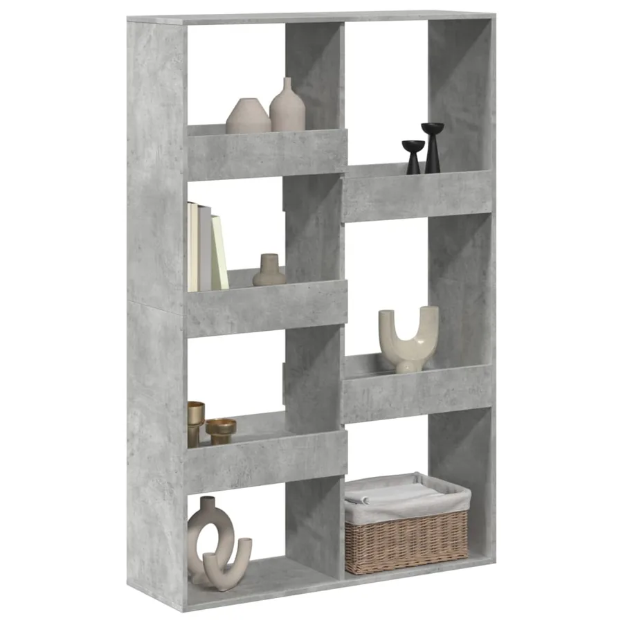 Cloison de séparation gris béton 100x33x155,5cm bois ingénierie - 3