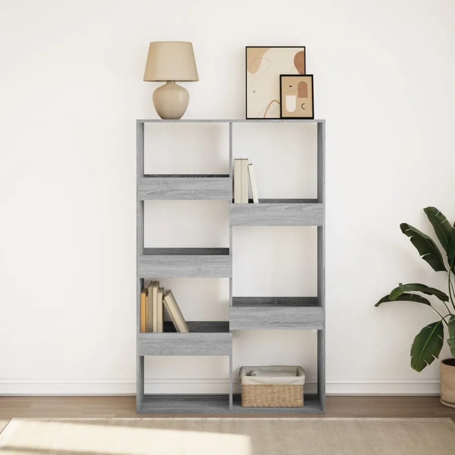 Bibliothèque sonoma gris 100x33x155,5 cm bois d'ingénierie - 3