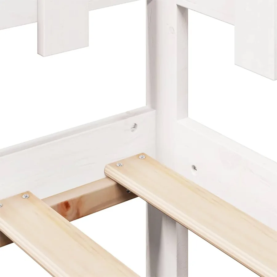 Lit de jour et tiroirs sans matelas blanc 90x190 cm bois massif - 10