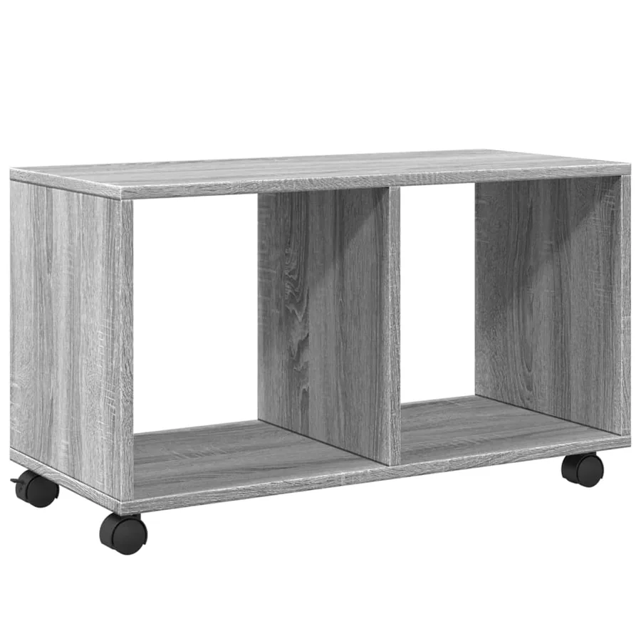Armoire roulante sonoma gris 72x33x42,5 cm bois d'ingénierie - 7