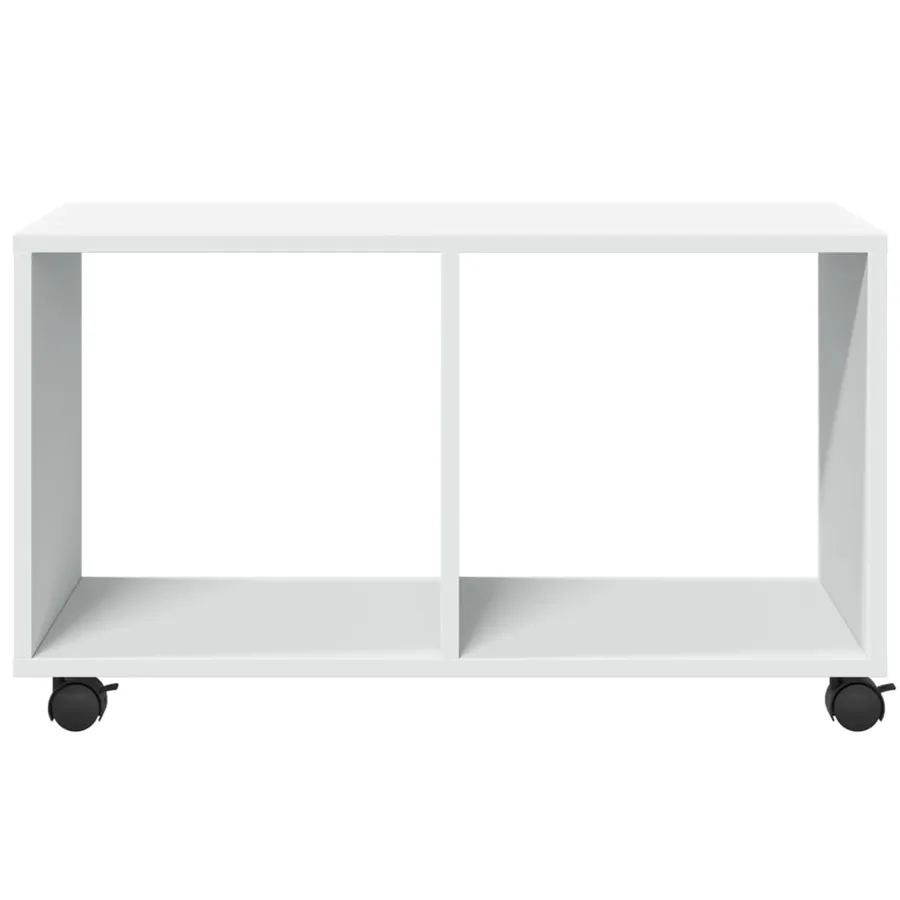 Armoire à roulettes blanc 72x33x42,5 cm bois d'ingénierie - 5