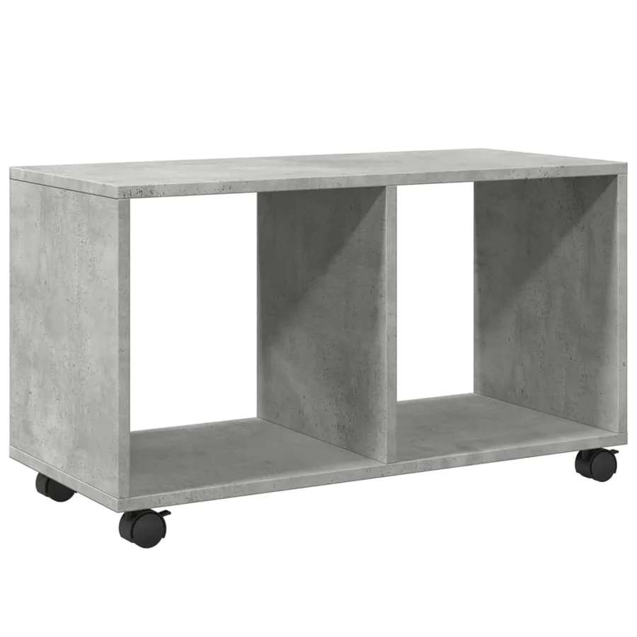 Armoire à roulettes gris béton 72x33x42,5 cm bois d’ingénierie - 2