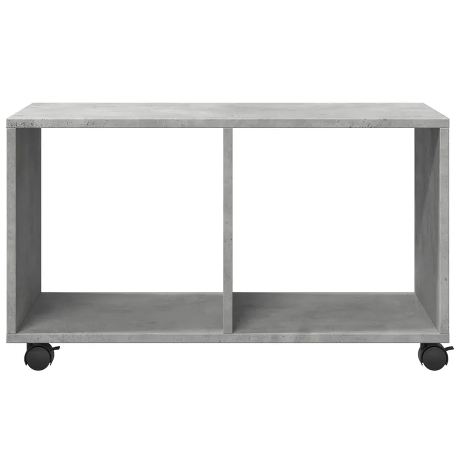 Armoire à roulettes gris béton 72x33x42,5 cm bois d’ingénierie - 5