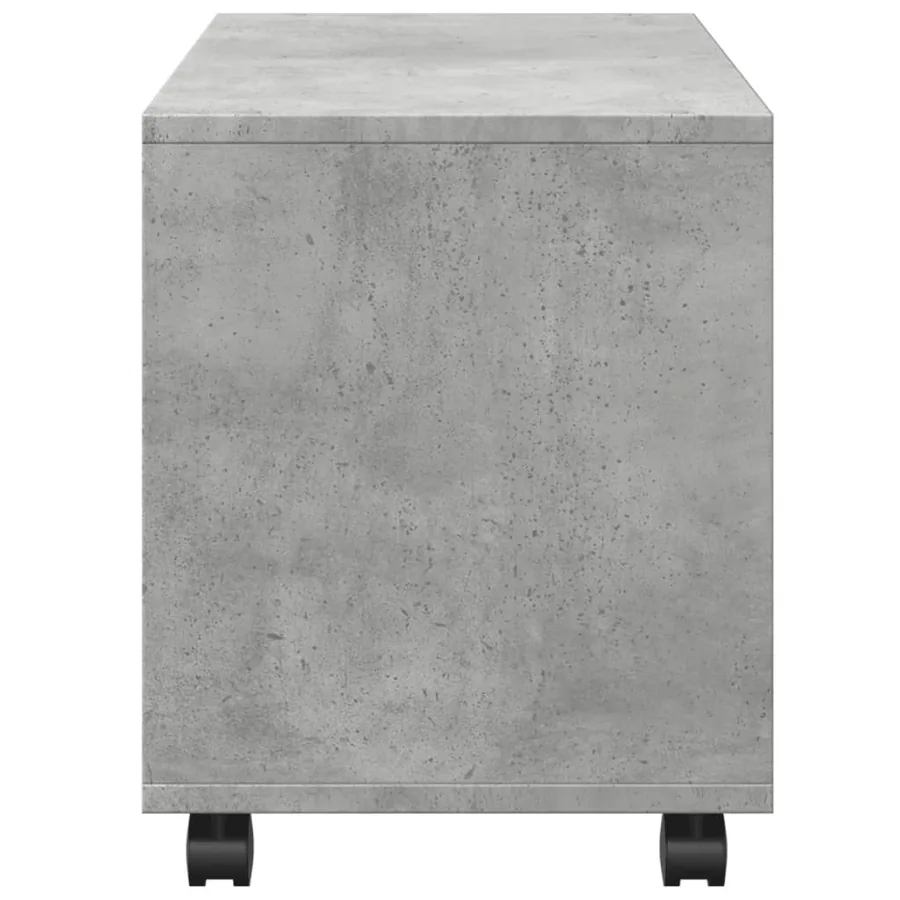 Armoire à roulettes gris béton 72x33x42,5 cm bois d’ingénierie - 6
