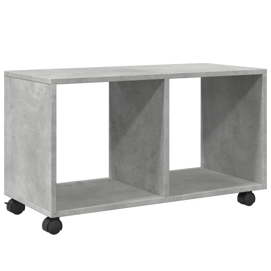 Armoire à roulettes gris béton 72x33x42,5 cm bois d’ingénierie - 7