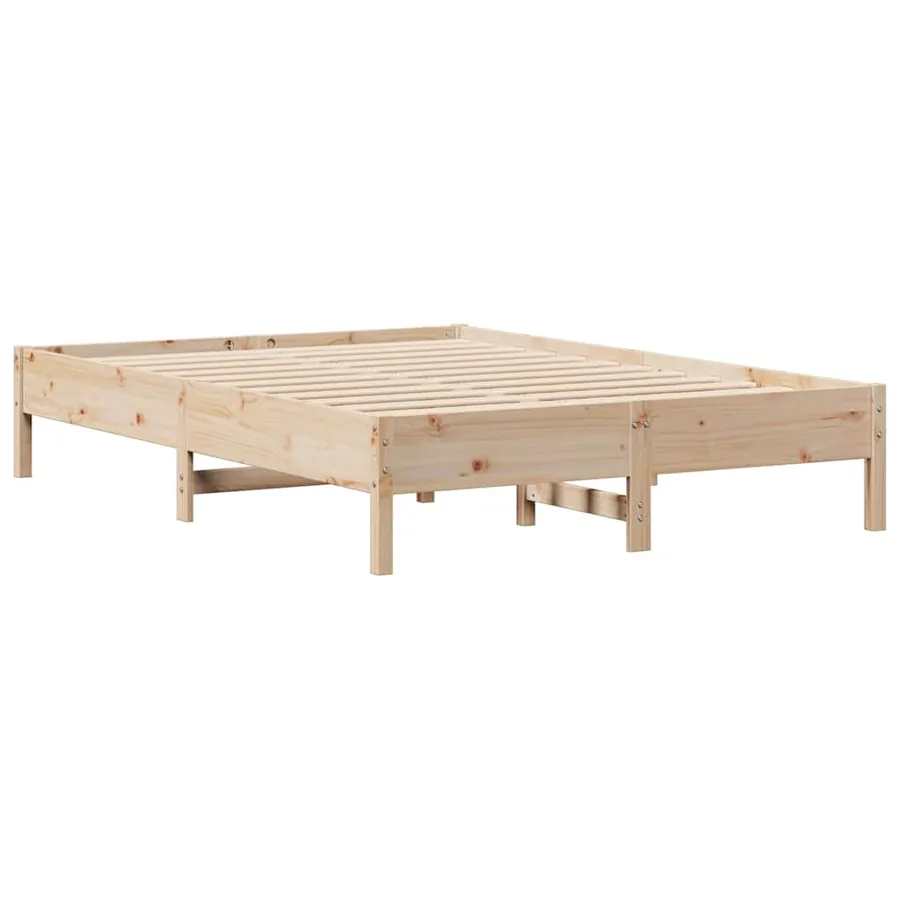 Cadre de lit sans matelas 120x190 cm bois de pin massif - 5