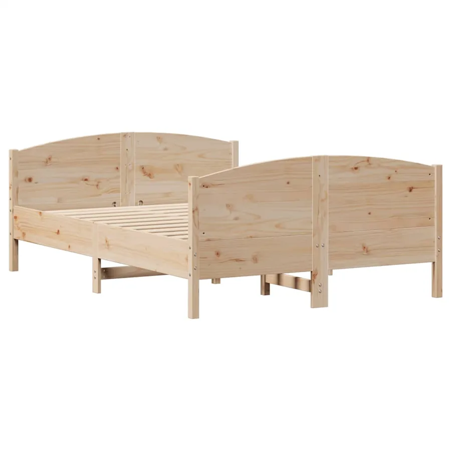 Cadre de lit sans matelas 140x190 cm bois de pin massif - 8