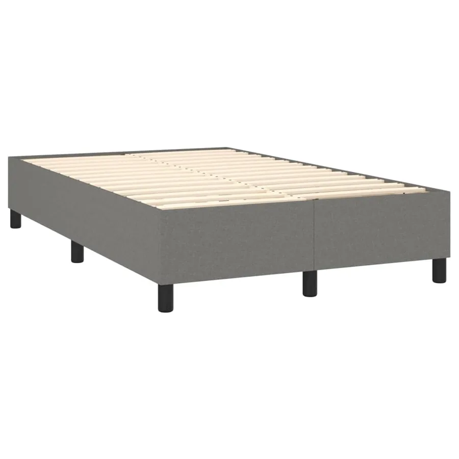 Sommier à lattes de lit et matelas et LED Gris foncé 120x200 cm - 5