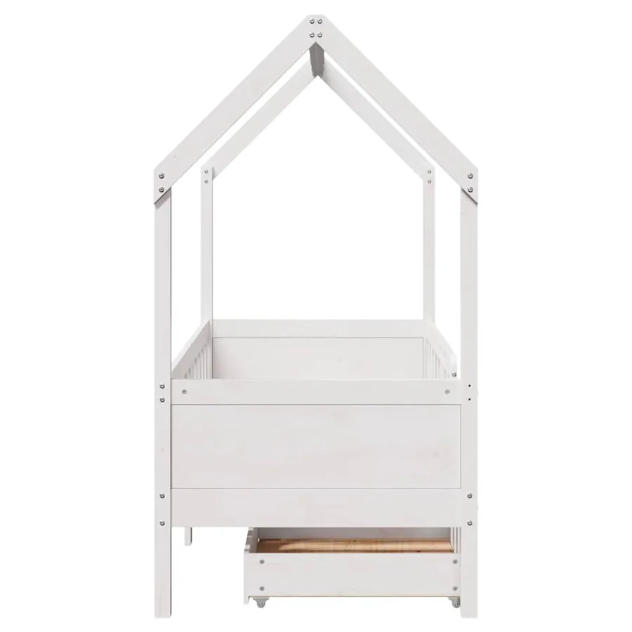 Cadre de lit enfant avec tiroirs sans matelas 70x140 cm bois - 7
