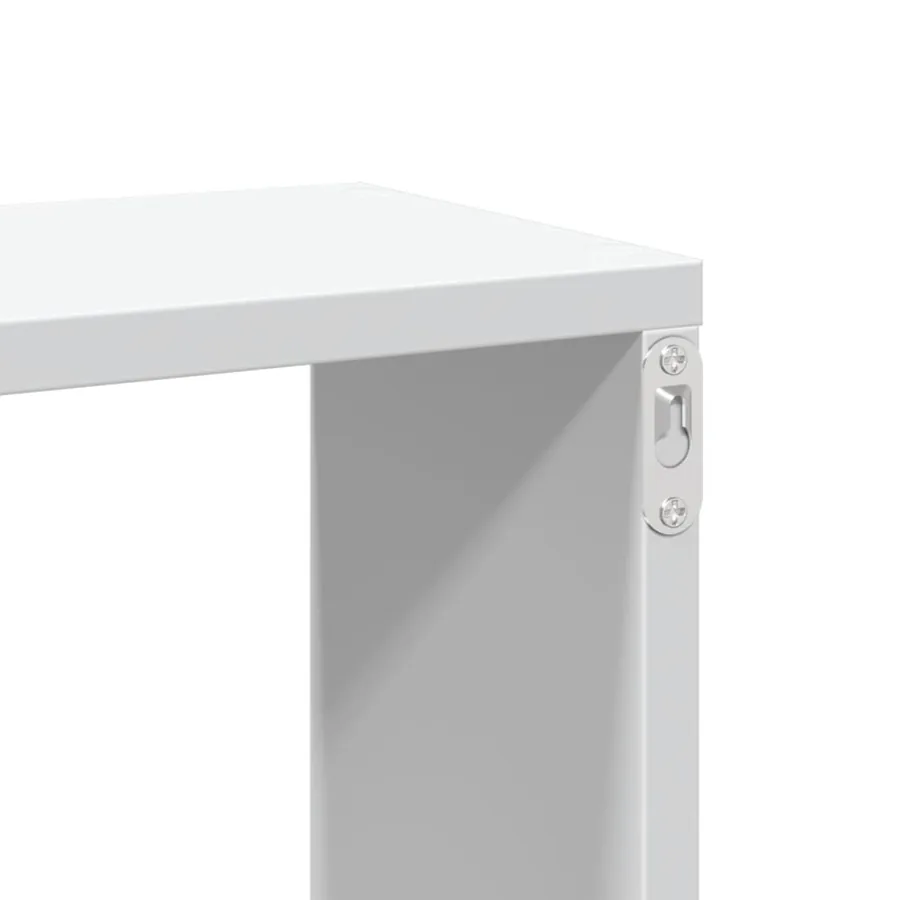 Étagère murale blanc 167,5x18x68 cm bois d'ingénierie - 8