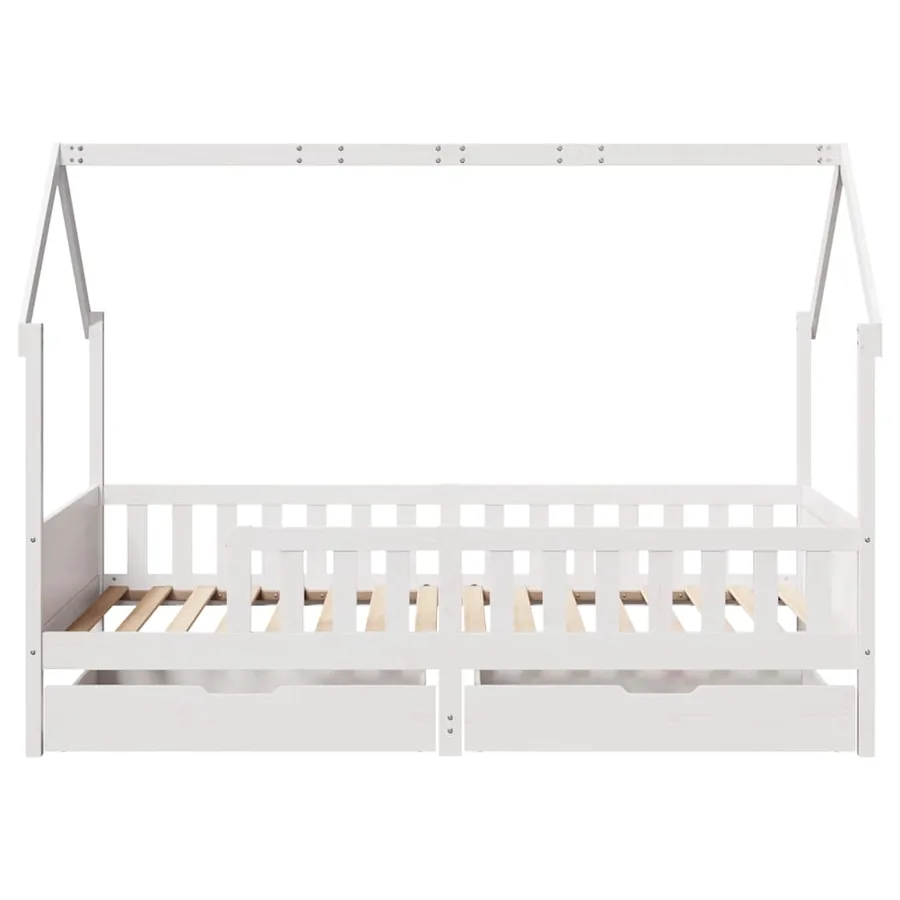 Cadre de lit enfants avec tiroirs sans matelas 90x190 cm bois - 4