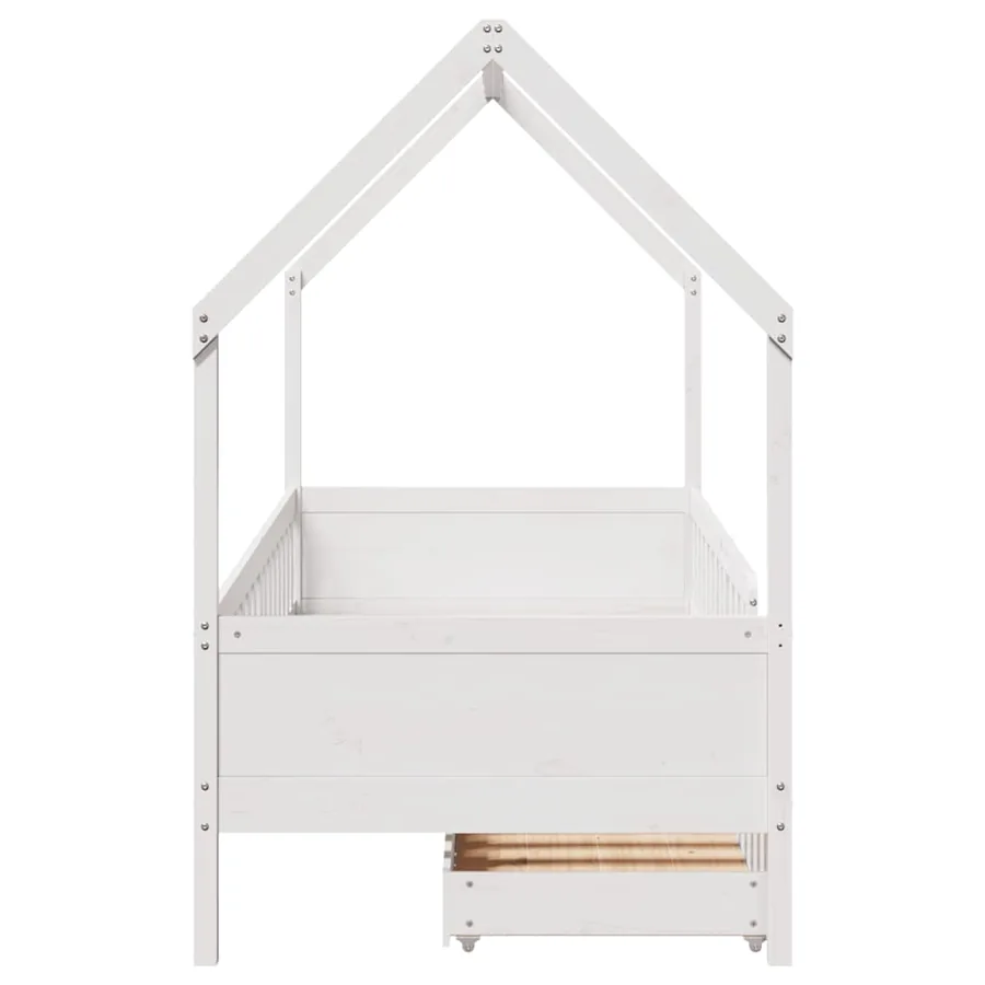 Cadre de lit enfants avec tiroirs sans matelas 90x190 cm bois - 7