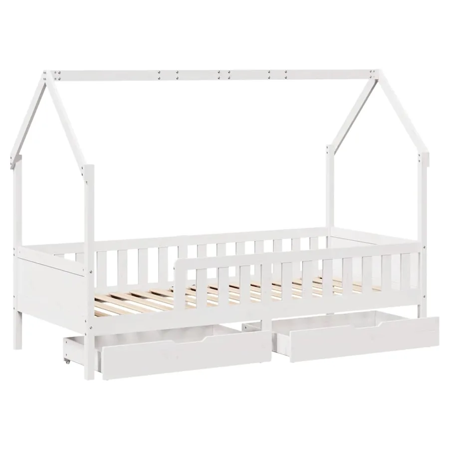 Cadre de lit enfants avec tiroirs sans matelas 90x190 cm bois - 9