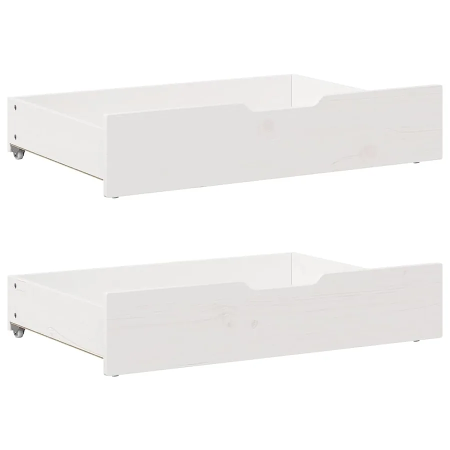 Cadre de lit sans matelas blanc 75x190 cm bois de pin massif - 6