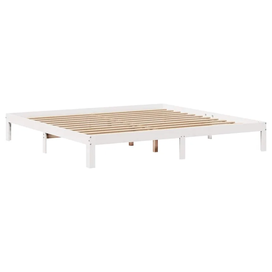 Cadre de lit avec tiroirs sans matelas blanc 180x200 cm - 5