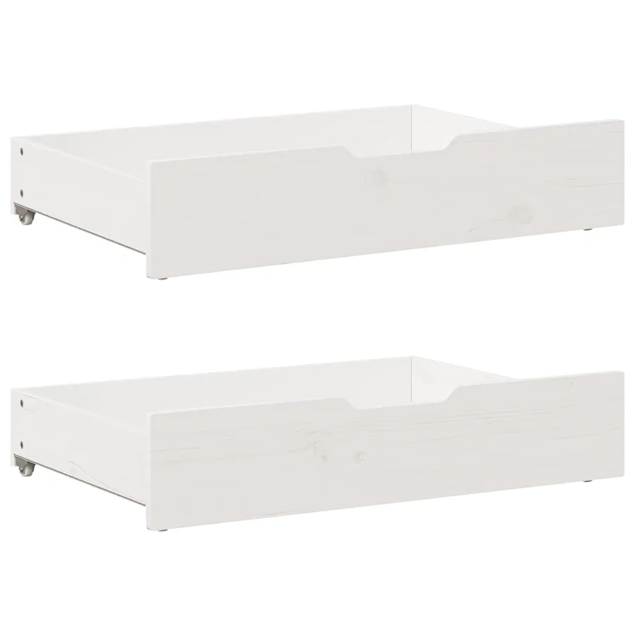 Cadre de lit sans matelas blanc 120x190 cm bois de pin massif - 6
