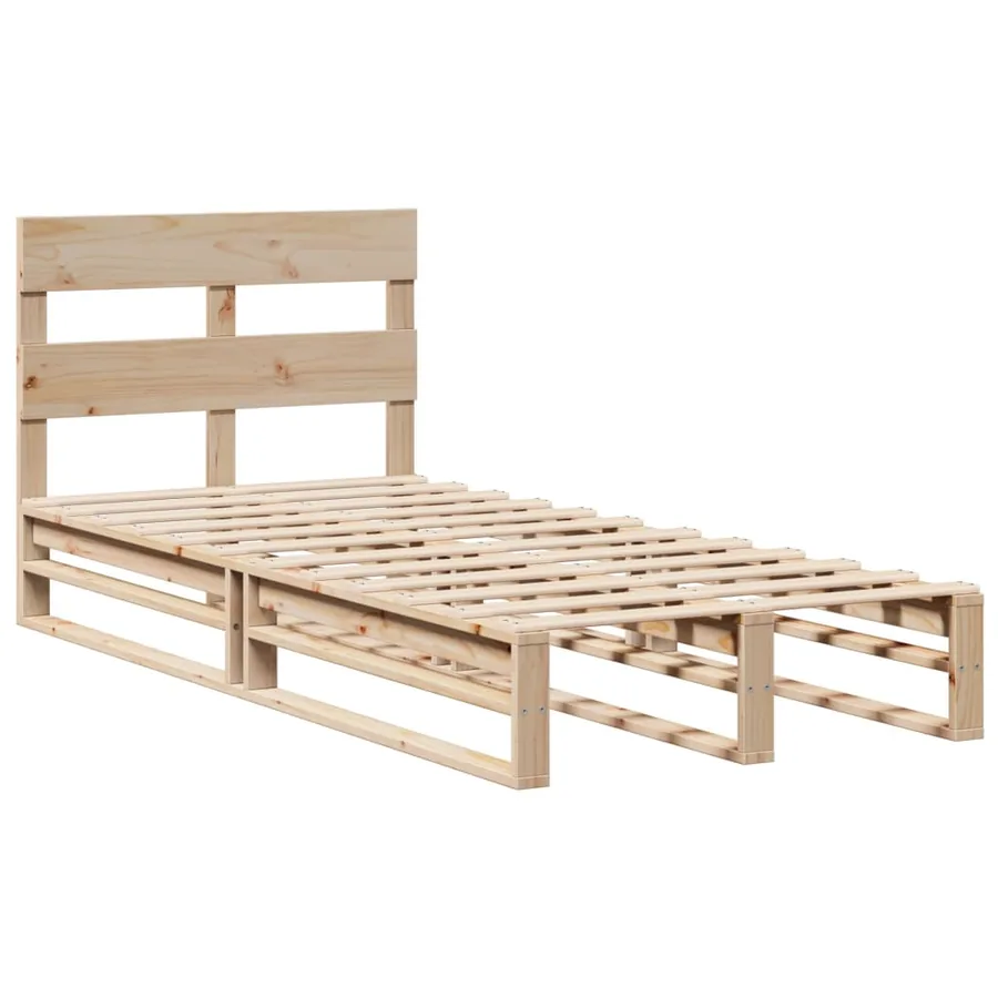 Cadre de lit sans matelas 90x200 cm bois de pin massif - 3