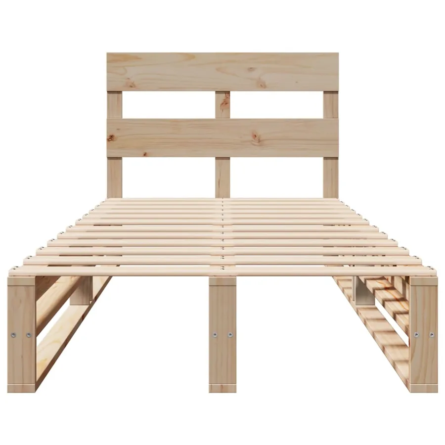 Cadre de lit sans matelas 90x200 cm bois de pin massif - 4