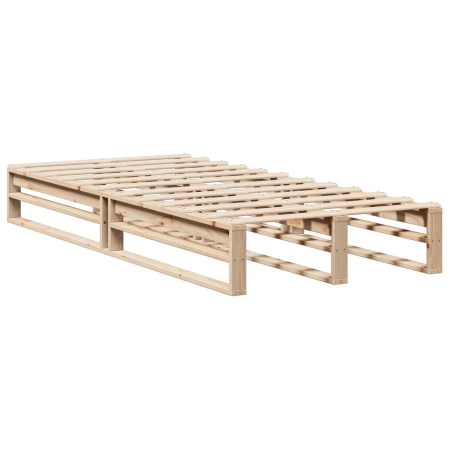 Cadre de lit sans matelas 90x200 cm bois de pin massif - 5