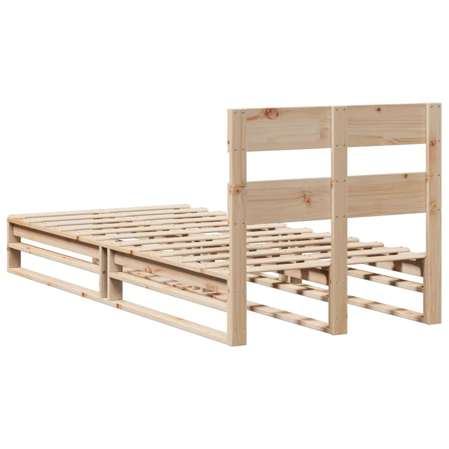 Cadre de lit sans matelas 90x200 cm bois de pin massif - 8
