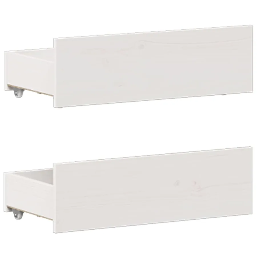 Cadre de lit sans matelas avec tête de lit blanc 120x200 cm pin - 8