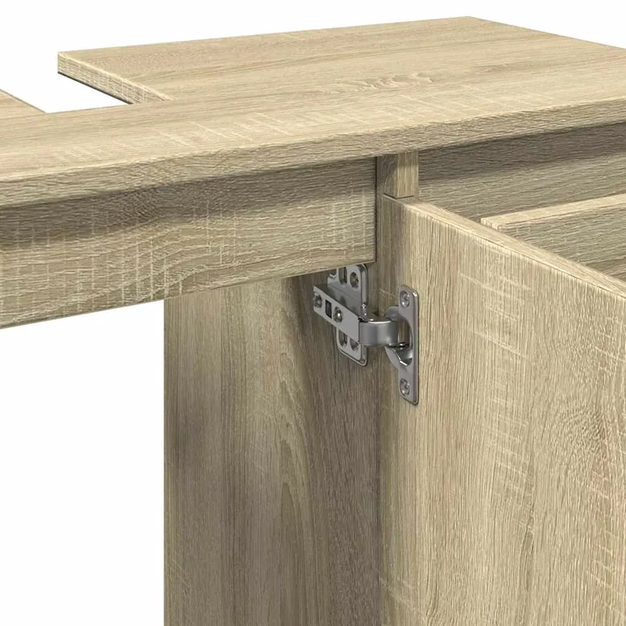 Armoire salle de bain chêne sonoma 80x33x60cm bois d'ingénierie - 8