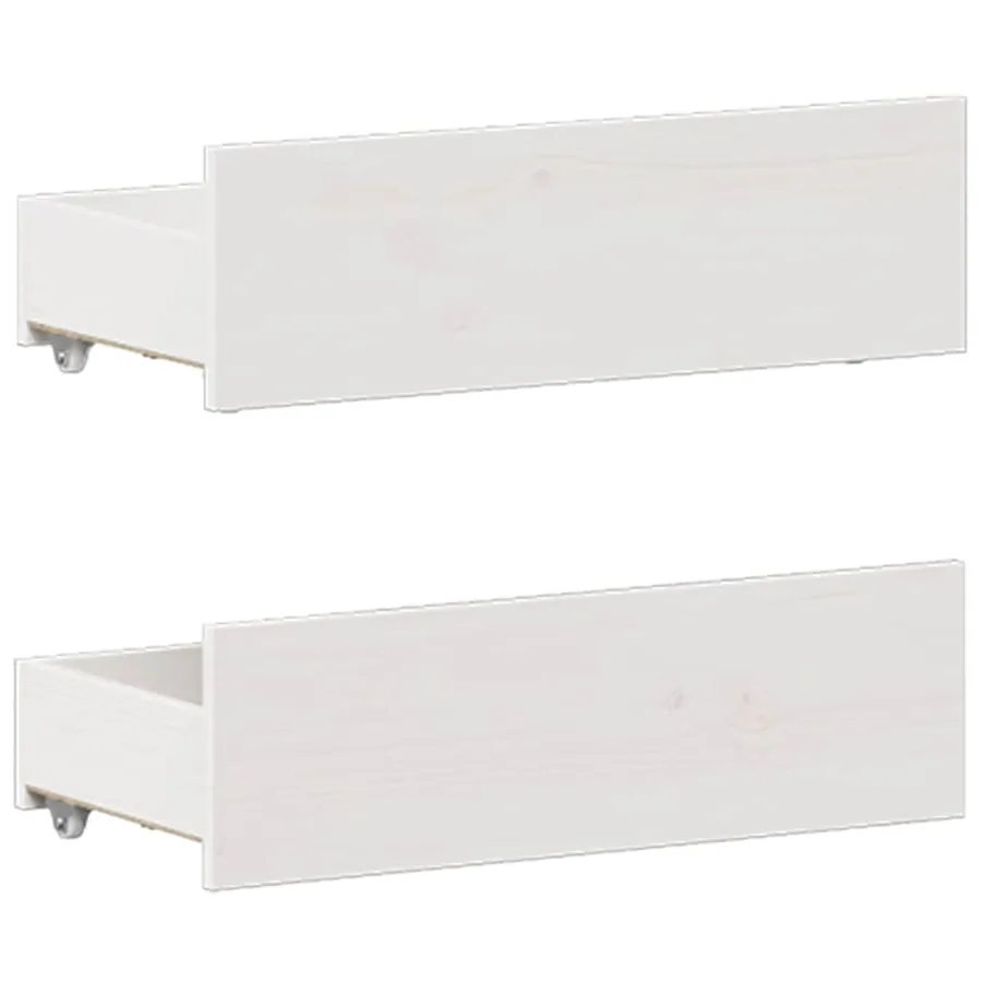 Cadre de lit sans matelas avec tête de lit blanc 135x190 cm pin - 8