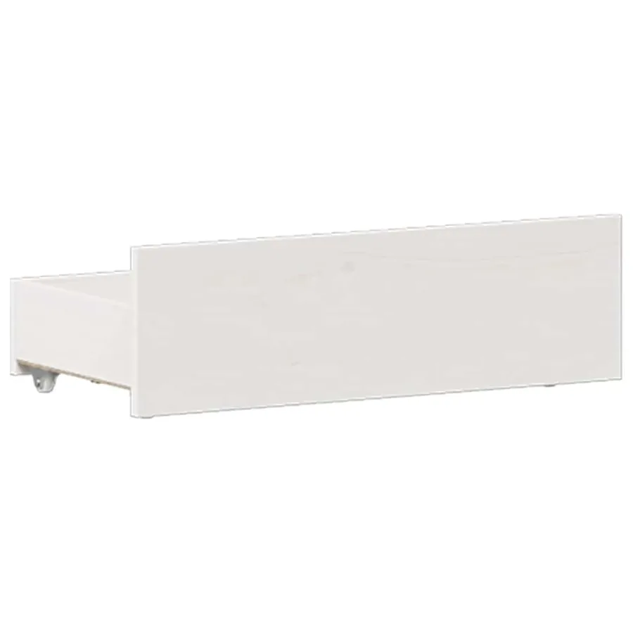 Cadre de lit sans matelas avec tête de lit blanc 135x190 cm pin - 9