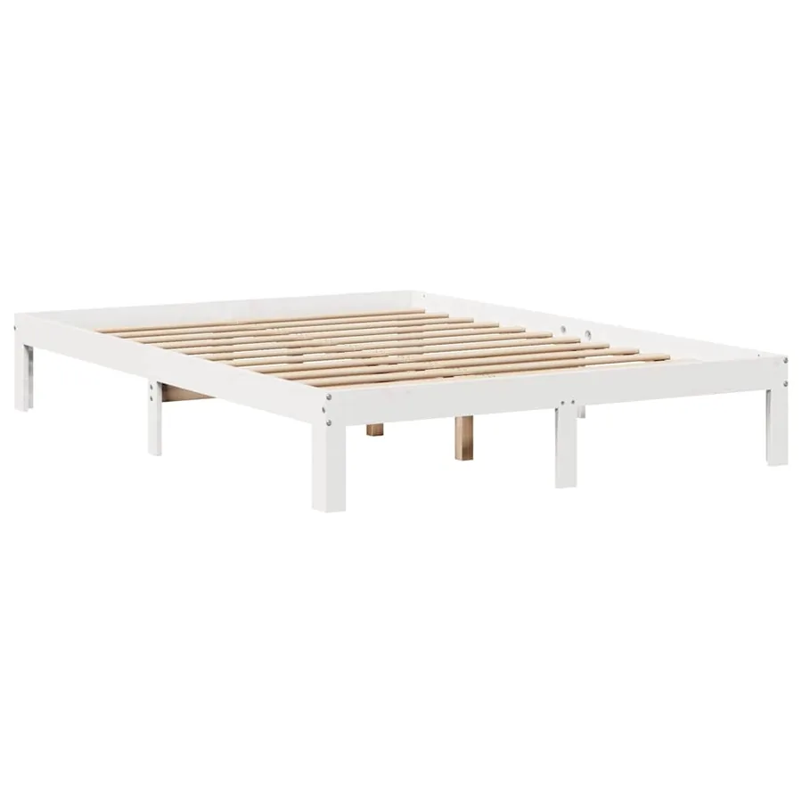 Cadre de lit avec tiroirs sans matelas blanc 140x190 cm - 5