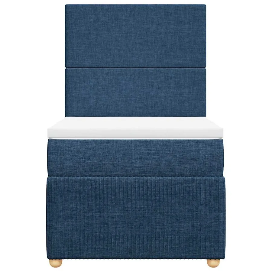 Sommier à lattes de lit avec matelas Bleu 80x200 cm Tissu - 6