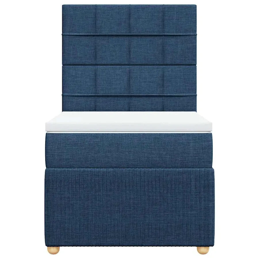 Sommier à lattes de lit avec matelas Bleu 80x200 cm Tissu - 6
