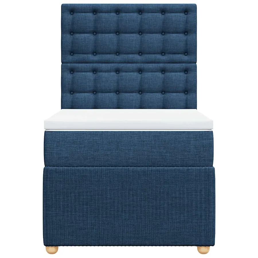 Sommier à lattes de lit avec matelas Bleu 80x200 cm Tissu - 4