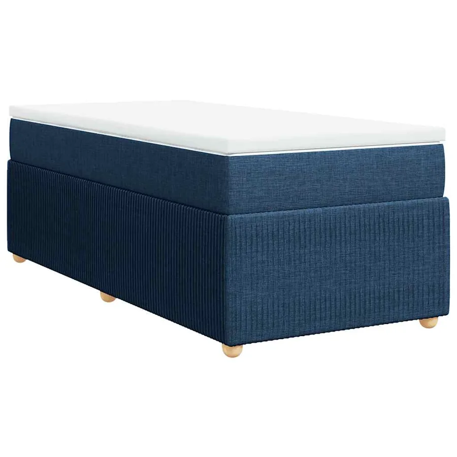 Sommier à lattes de lit avec matelas Bleu 80x200 cm Tissu - 2