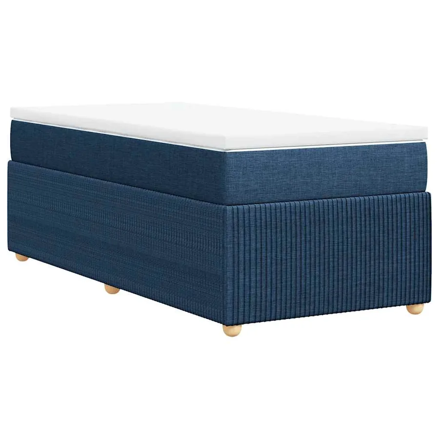 Sommier à lattes de lit avec matelas Bleu 80x200 cm Tissu - 6