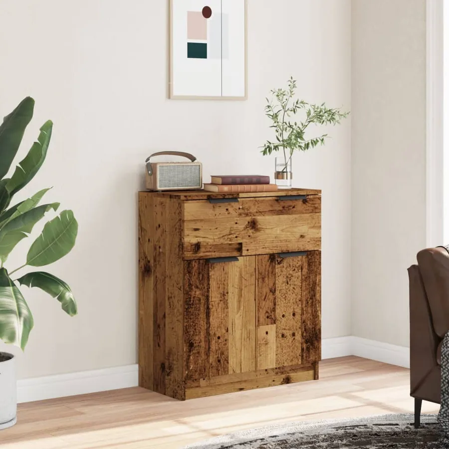 Buffet vieux bois 60x30x70 cm bois d'ingénierie - 3