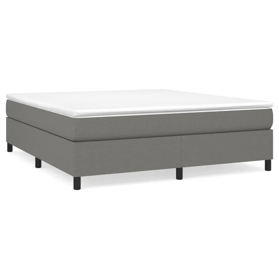 Sommier à lattes de lit avec matelas Gris foncé 160x200cm Tissu - 2
