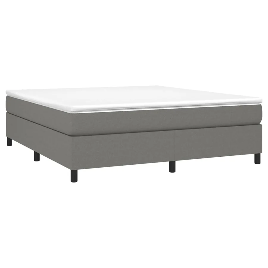 Sommier à lattes de lit avec matelas Gris foncé 160x200cm Tissu - 3