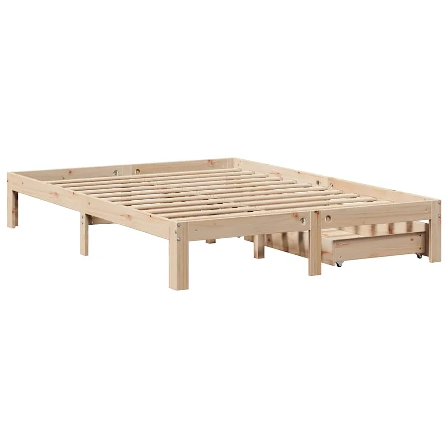 Cadre de lit avec tiroirs sans matelas 120x190 cm - 8