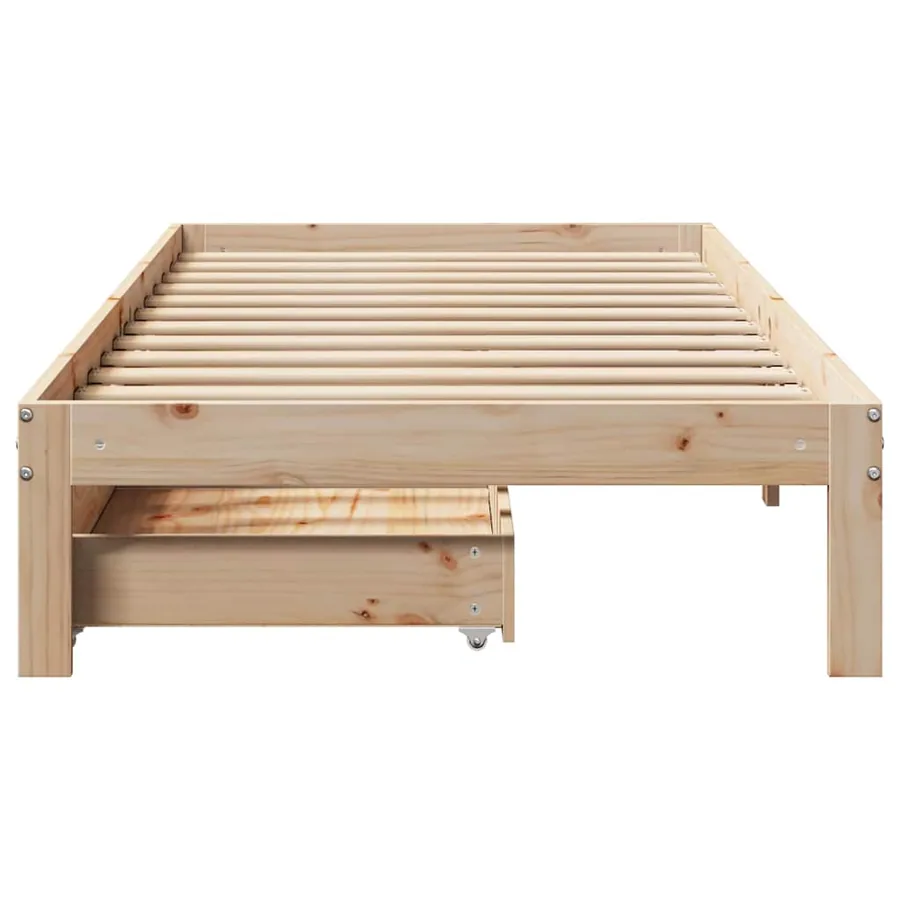 Cadre de lit avec tiroirs sans matelas 90x190 cm - 4