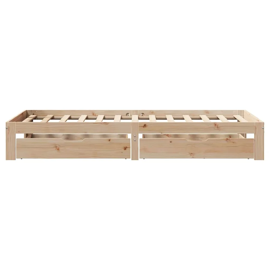 Cadre de lit avec tiroirs sans matelas 90x190 cm - 7