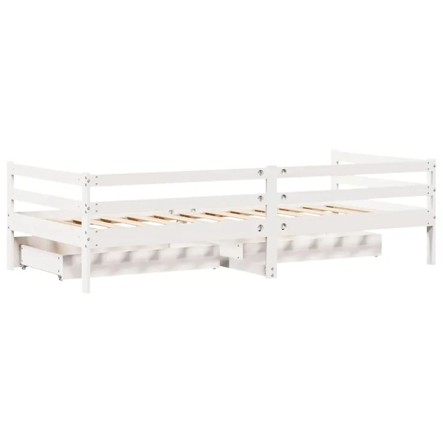 Lit de jour avec tiroirs sans matelas 90x200 cm bois massif - 8
