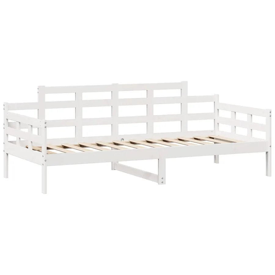 Lit de jour et tiroirs sans matelas blanc 80x200 cm bois massif - 7