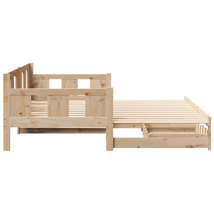 Lit de jour avec gigogne et tiroirs sans matelas 80x200 cm - 6