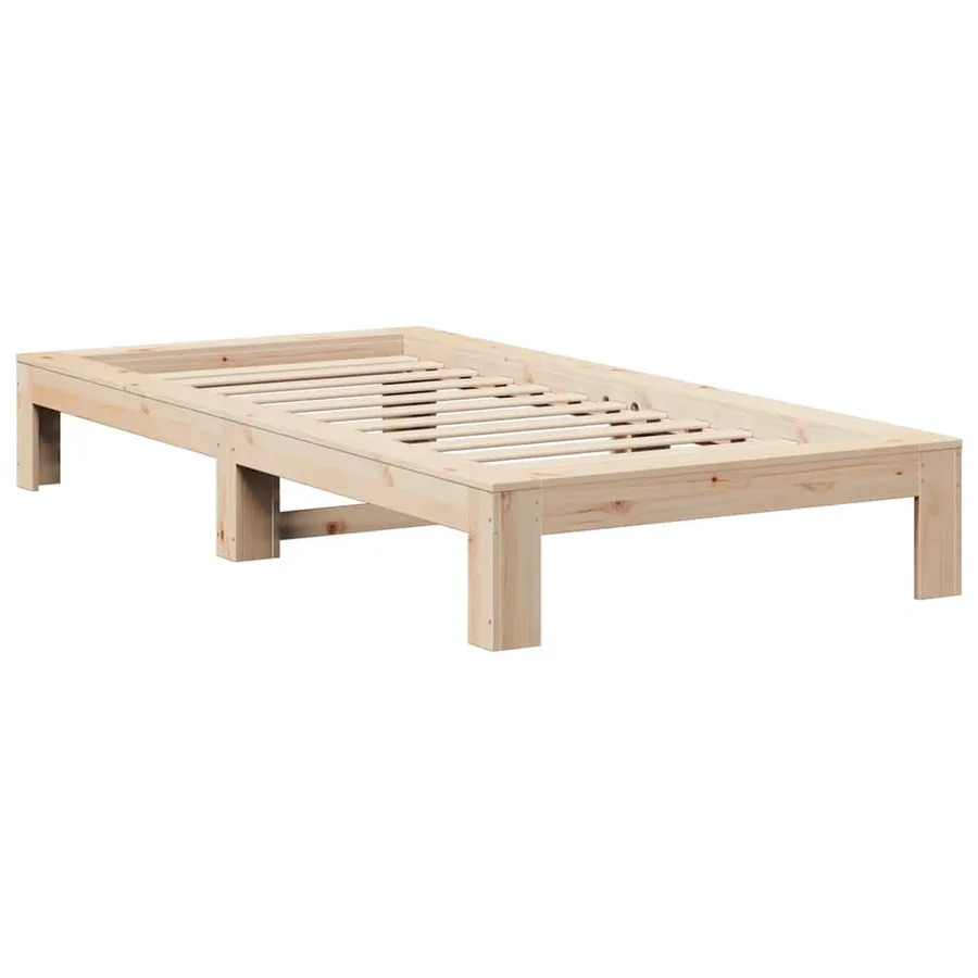 Cadre de lit sans matelas 90x200 cm bois de pin massif - 5